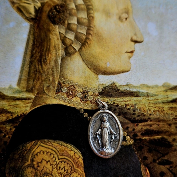 Pendant vintage Jesus Christ Religion Christians style Silver Platet Italy - Picture 5 of 11